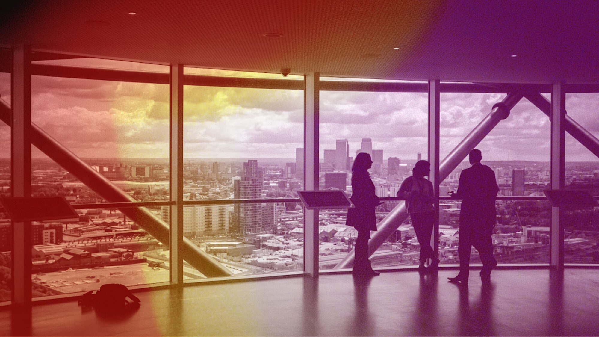 View from within a high-rise office floor